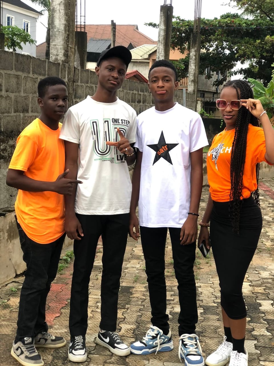 Smiling African teenagers